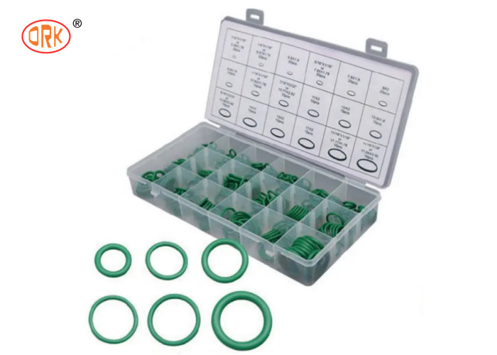 Зелёный AS568/ Метрический HNBR резиновый 18 измерений O Ring Kit Box для кондиционирования воздуха