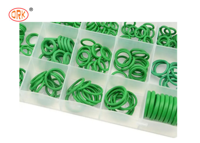 Зелёный AS568/ Метрический HNBR резиновый 18 измерений O Ring Kit Box для кондиционирования воздуха