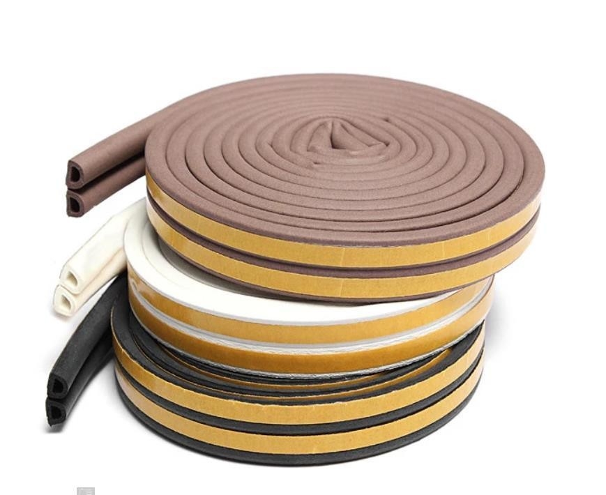 Специальный размер D-Type EPDM Foam Adhesive Door Seal Strips Антипылевая резина для оконных дверей